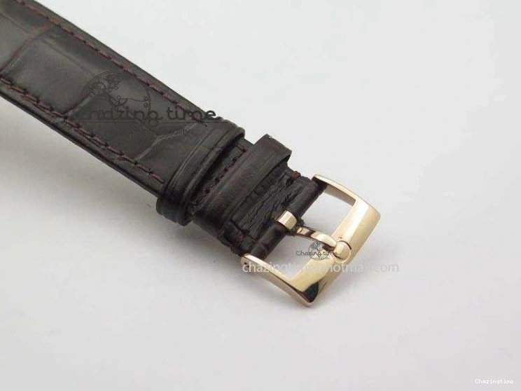 0225 De Ville MK 1:1 Best Edition RG Blue Dial On Black Leather Asian Seagull T1701 (Sec@6) FastDry 8235